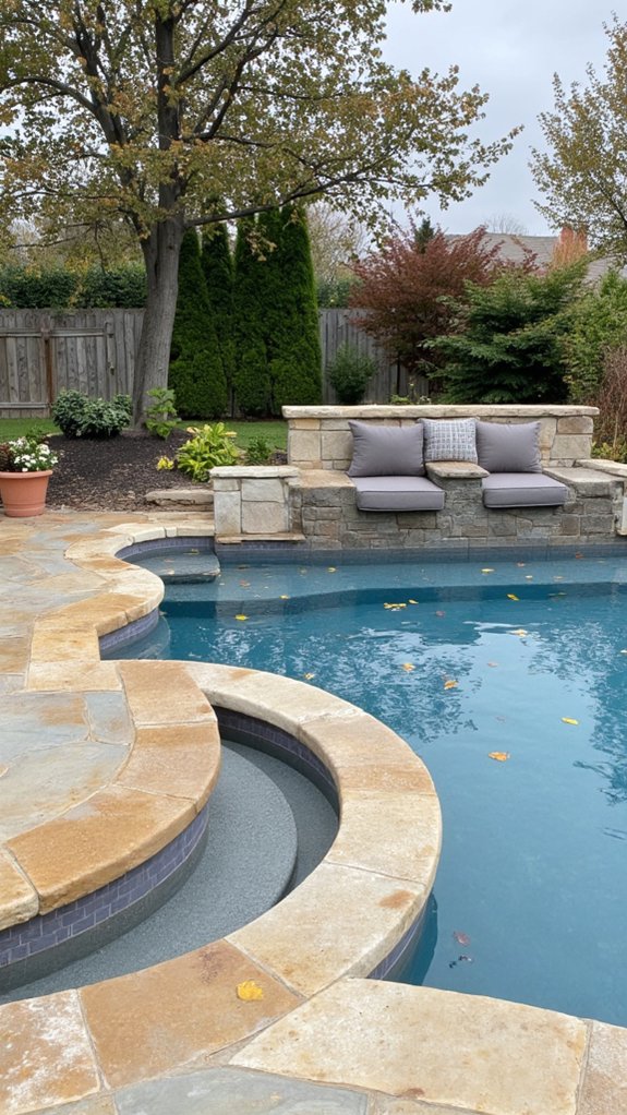 24 Smart Inground Backyard Pool Ideas For A Clean Finished Look integrated seating pool design
