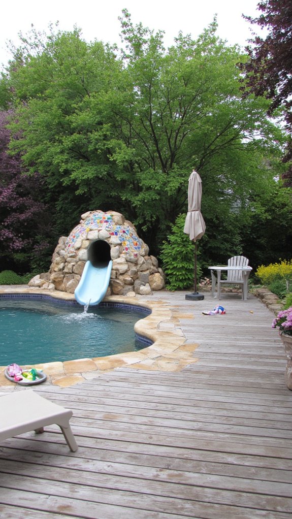 23 Family Friendly Backyard Pool Ideas Everyone Enjoys kid friendly water slide design