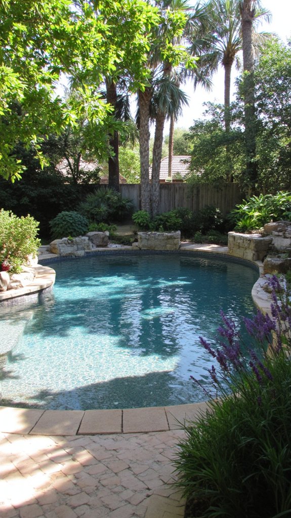 24 Smart Inground Backyard Pool Ideas For A Clean Finished Look low maintenance pool landscaping plants