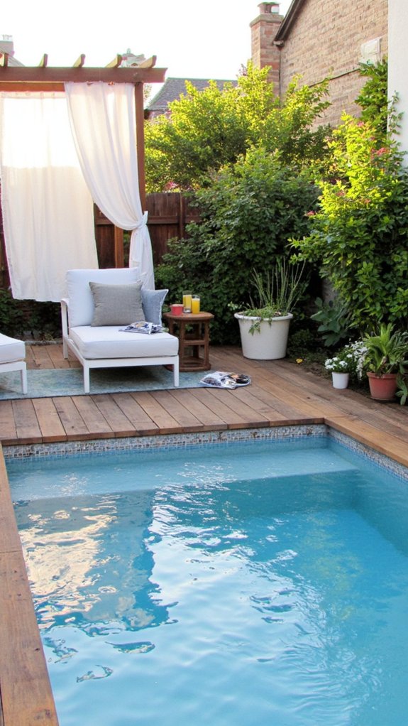 19 Trendy Small Modern Pool Ideas That Feel High End luxurious poolside vibe on budget