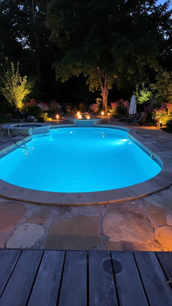 20 Smart Backyard Pool Layout Ideas That Just Work magical evening swim ambiance