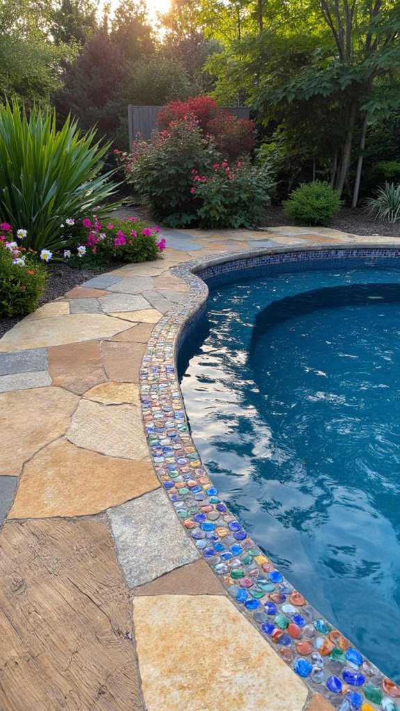 20 Eye-Catching Pool Edge Tile Ideas With A Defined Finish material selection for aesthetics