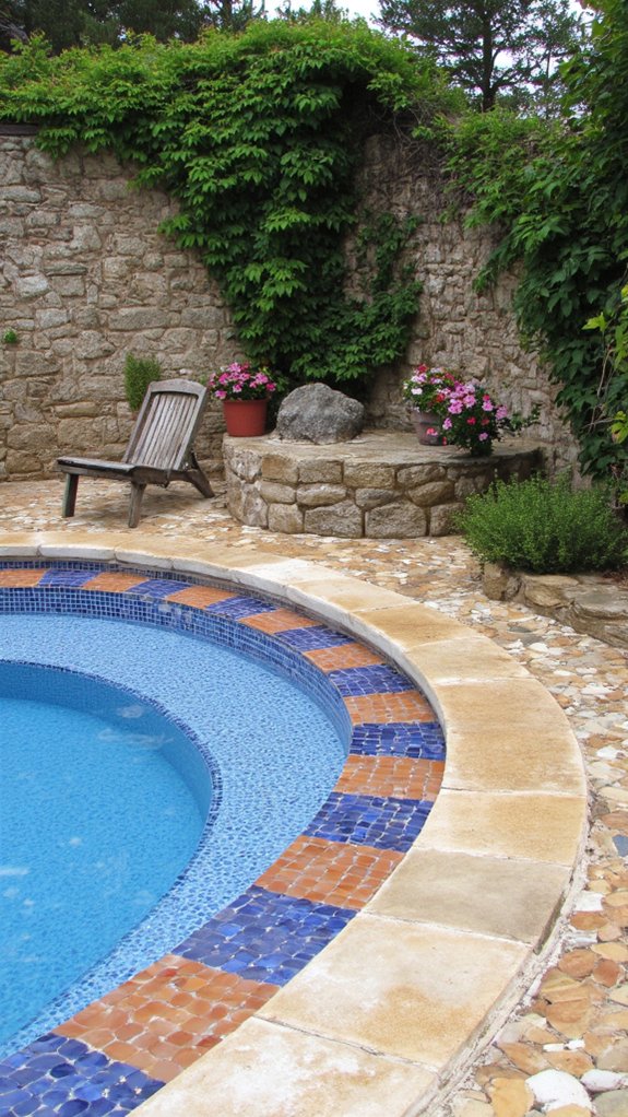 19 Mediterranean Pool Tile Ideas For A Sun Washed Look mediterranean pool tile budgeting