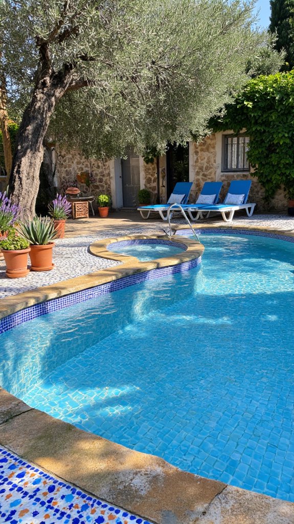 19 Mediterranean Pool Tile Ideas For A Sun Washed Look mediterranean pool tile care