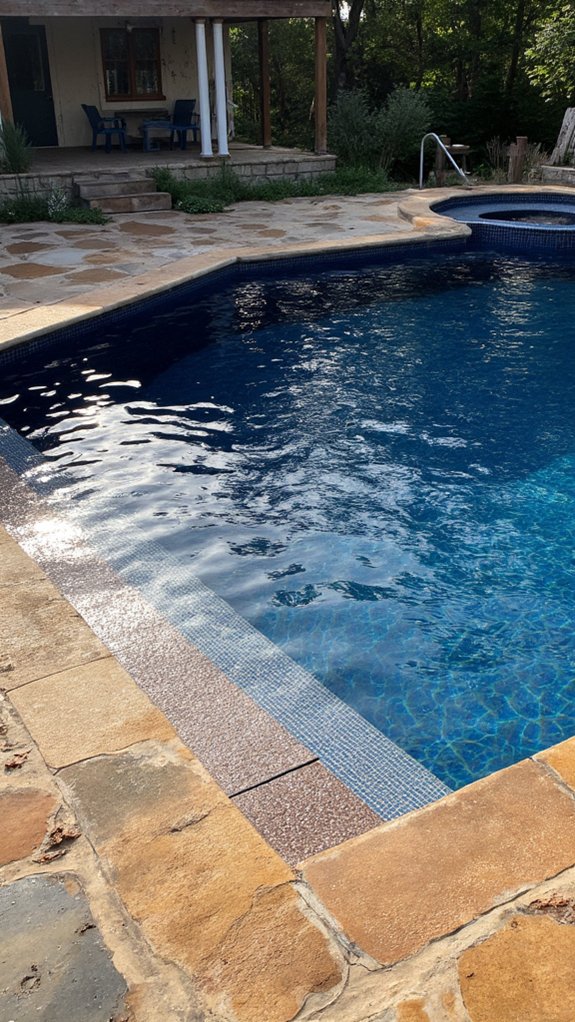 19 Creative Pool Tile Designs That Transform Any Swimming Pool metallic tiles enhance aesthetics