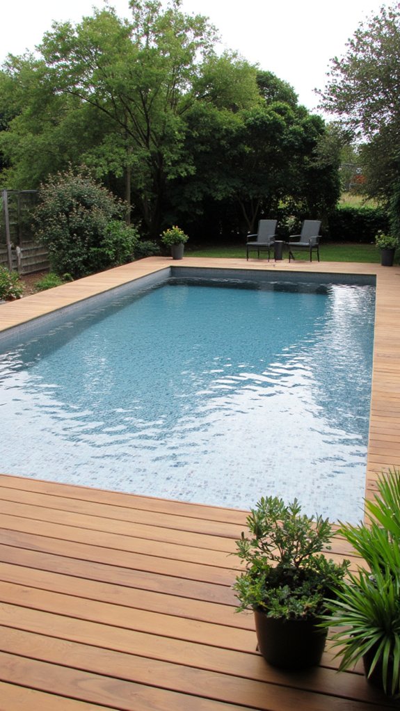 25 Artistic Mosaic Pool Tile Ideas That Feel Custom Made minimalist pool design aesthetics