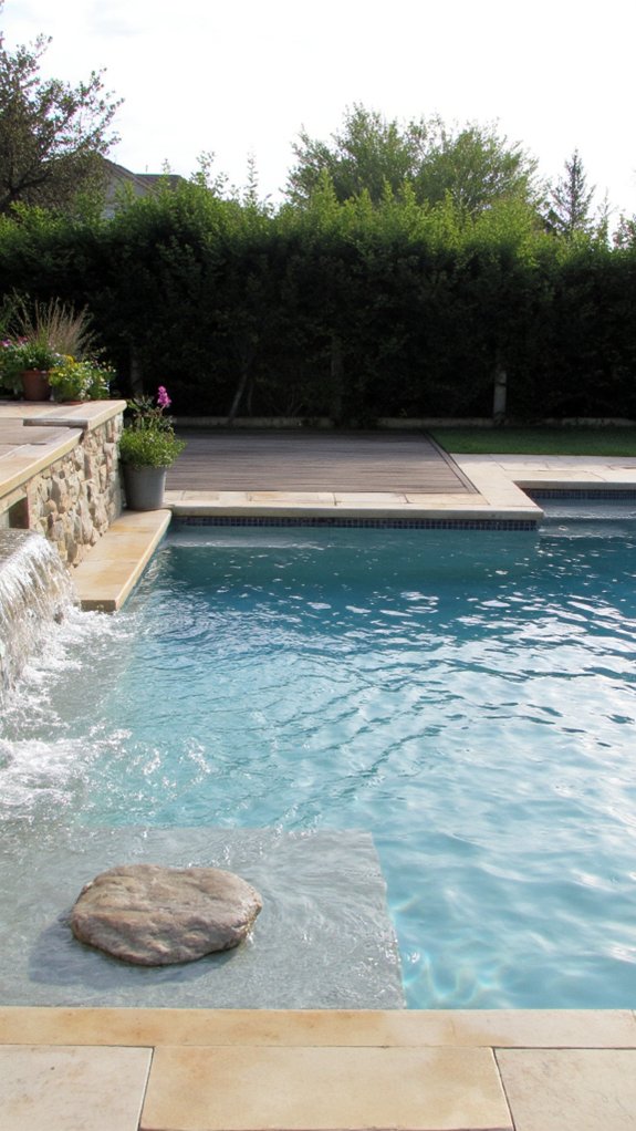 22 Calming Minimalist Backyard Pool Ideas For A Peaceful Vibe minimalist pool water features