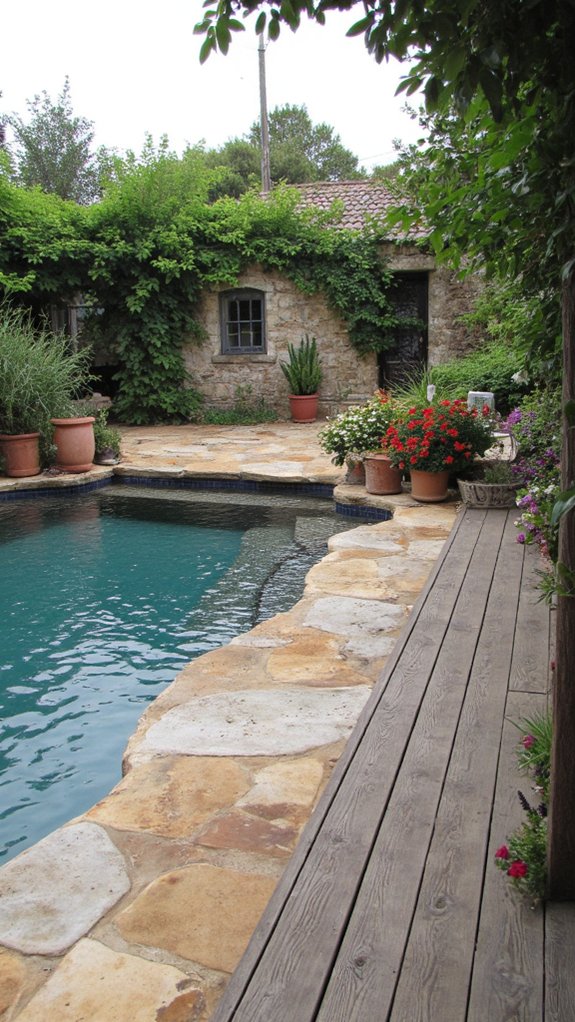 24 Stylish Pool Tile And Coping Ideas That Flow Naturally natural imperfections enhance charm