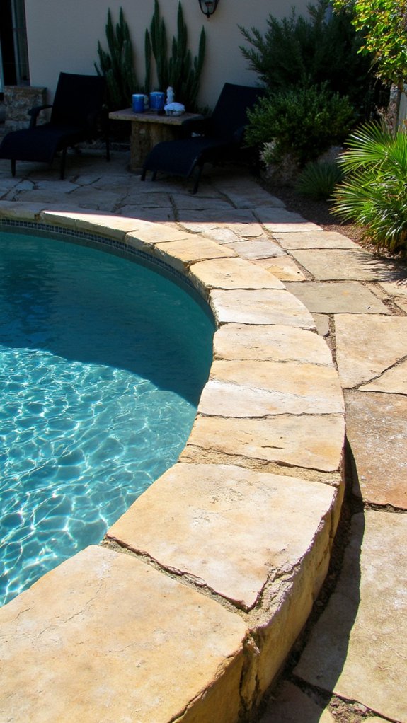 24 Stylish Pool Tile And Coping Ideas That Flow Naturally natural stone pool enhancement