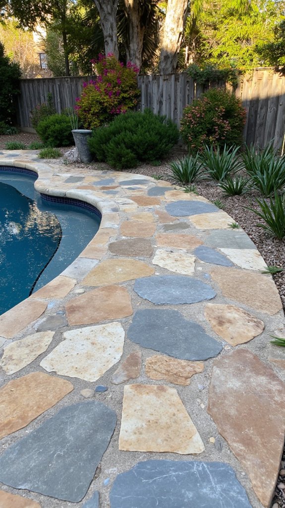 23 Natural Stone Pool Tile Ideas With Organic Character natural stone tile options