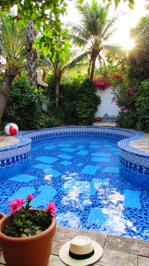 22 Tropical Pool Tile Ideas That Bring Vacation Energy Home nautical tile pool designs