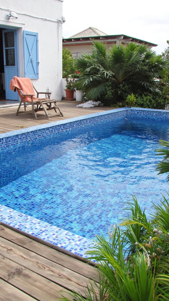 20 Cool Blue Pool Tile Ideas For Crystal Clear Water ocean inspired blue tiles