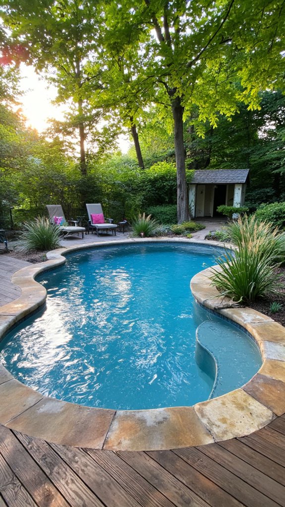 20 Smart Backyard Pool Layout Ideas That Just Work organic backyard pool design