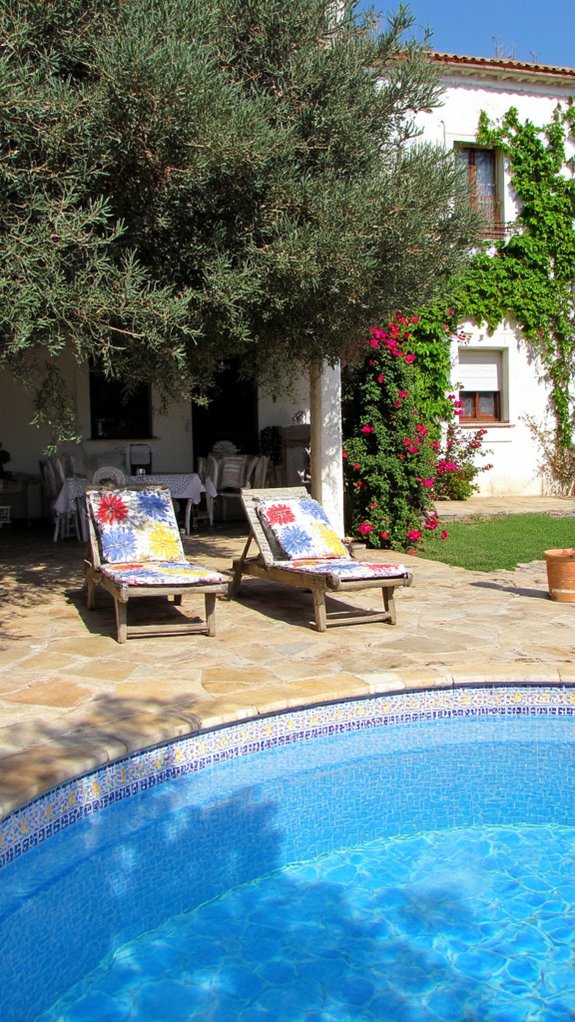 19 Mediterranean Pool Tile Ideas For A Sun Washed Look outdoor poolside decor ideas