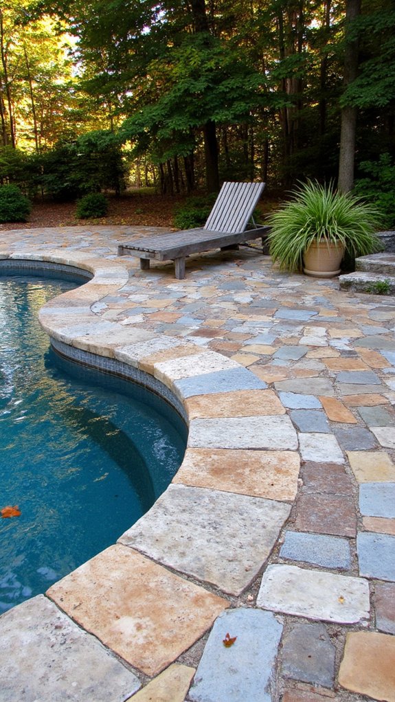 19 Functional Pool Coping Ideas With Designer Appeal patterned stone coping aesthetics