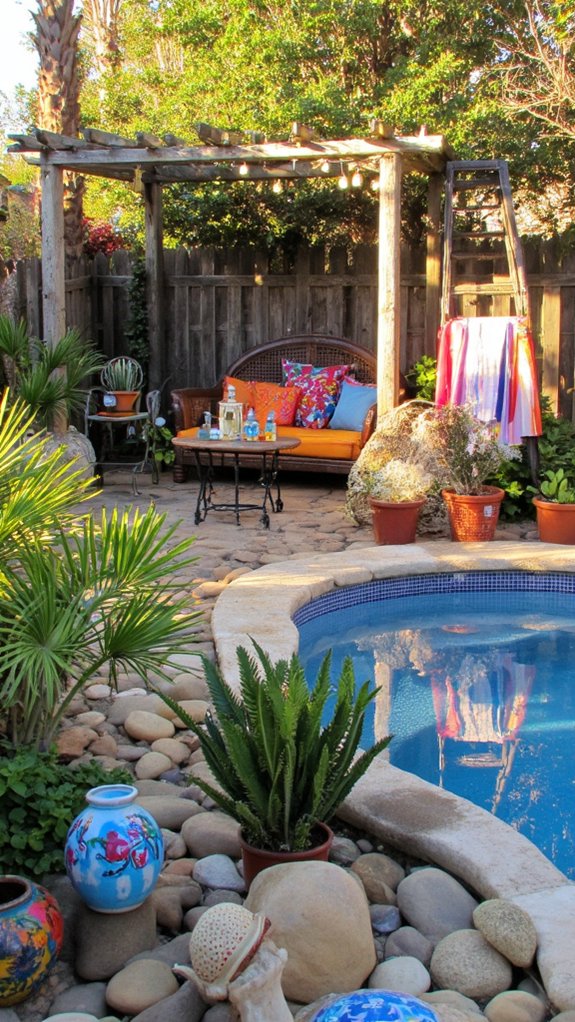 25 Inviting Backyard Pool Area Inspiration For Total Comfort personal touches for relaxation