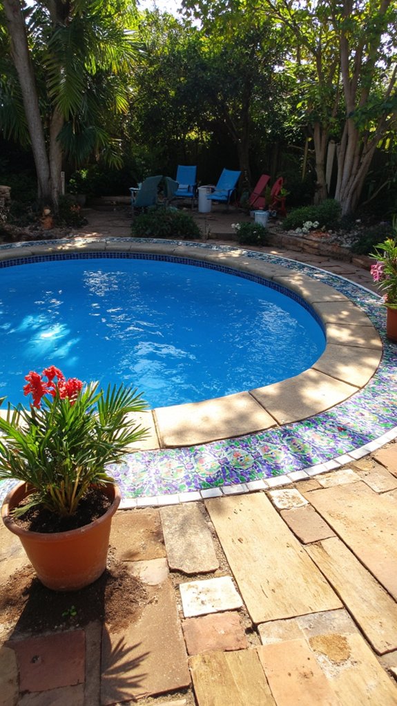21 Stunning Pool Tile Ideas That Instantly Elevate Your Backyard personalized diy pool tiles