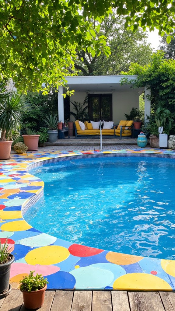 24 Geometric Pool Tile Ideas For A Bold Modern Upgrade playful elegance in design