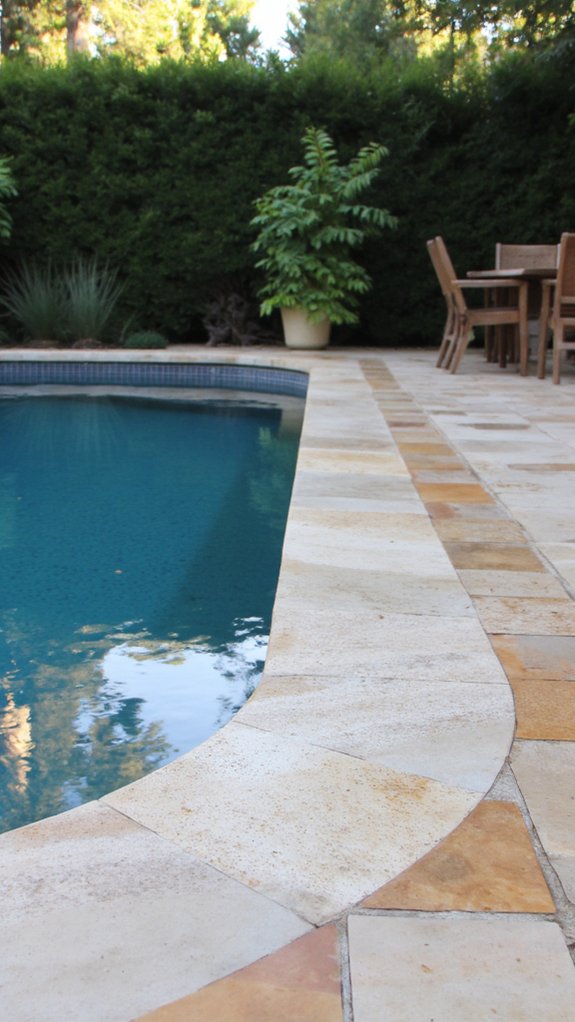 22 Brilliant Pool Tile Ideas With A High-End Finish polished edge pool coping