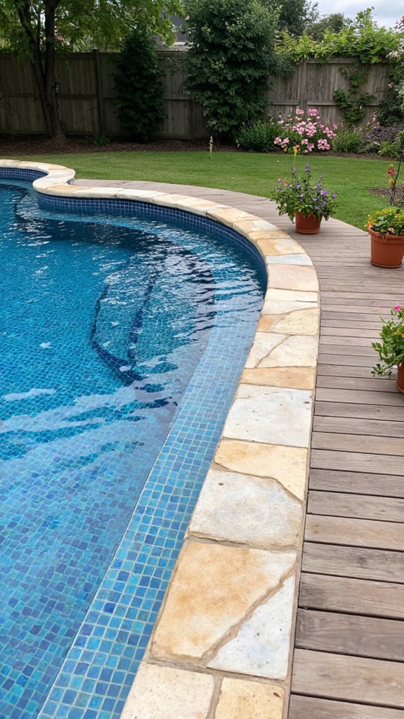 24 Gorgeous Pool Tile Inspiration Worth Saving Right Now pool coping design ideas