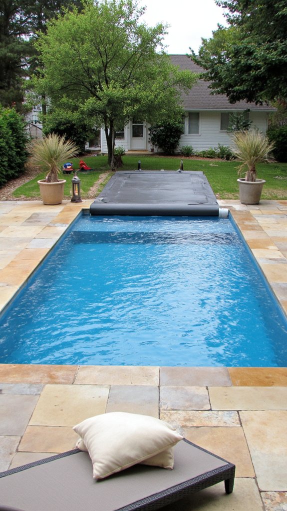 19 Trendy Small Modern Pool Ideas That Feel High End pool covers and accessories