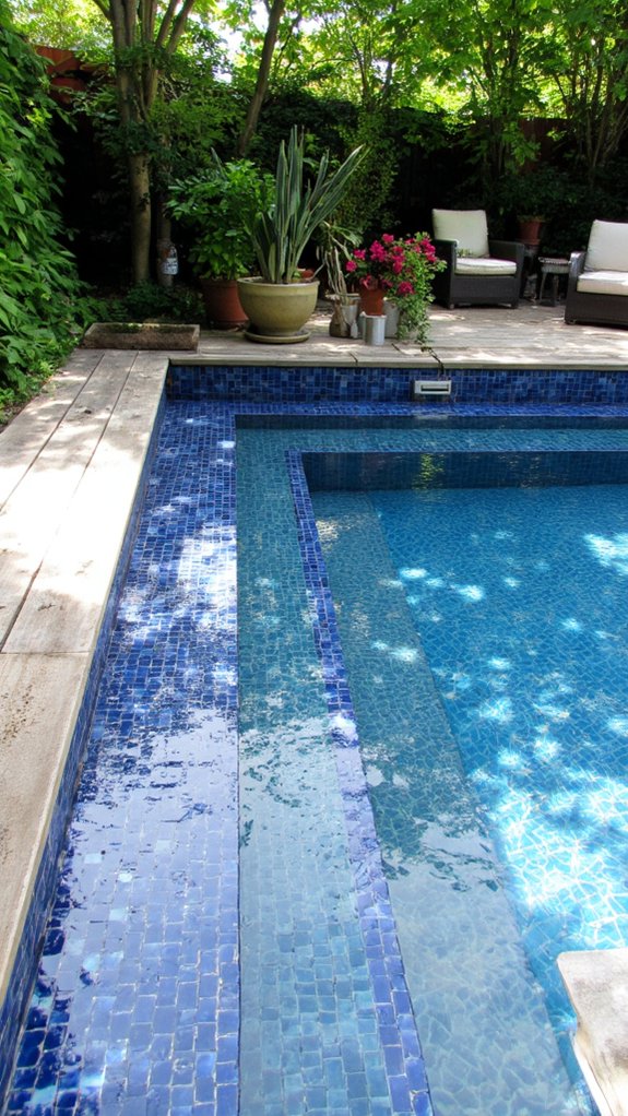 23 Practical Pool Tile Choices Built To Last Outdoors pool tile installation costs