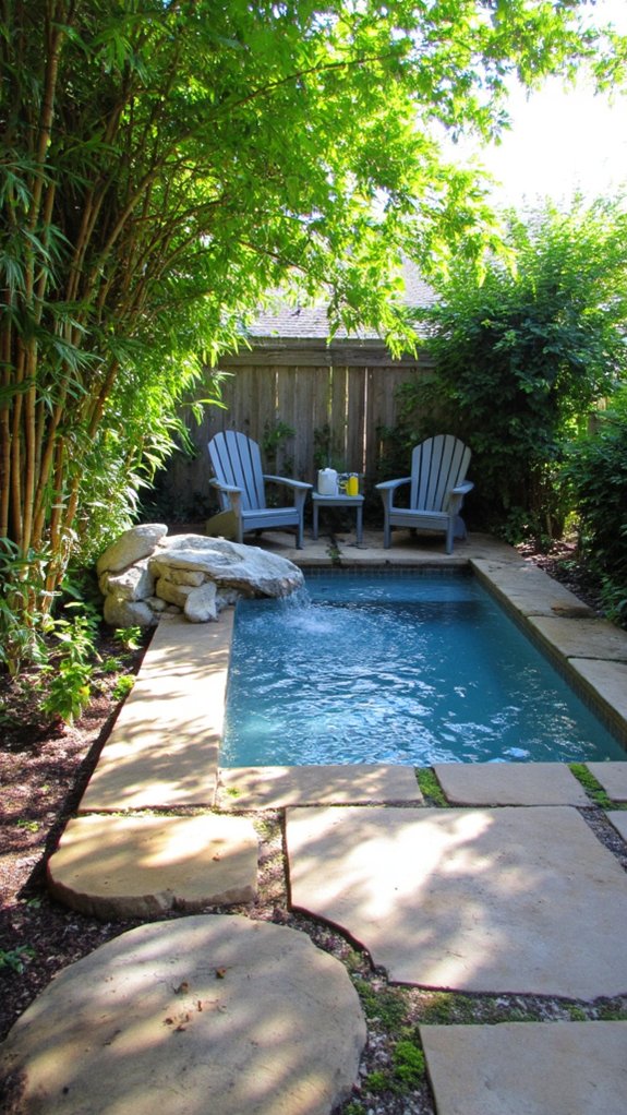 22 Fun Mini Pool Backyard Ideas For A Playful Twist privacy enhancing mini pool designs