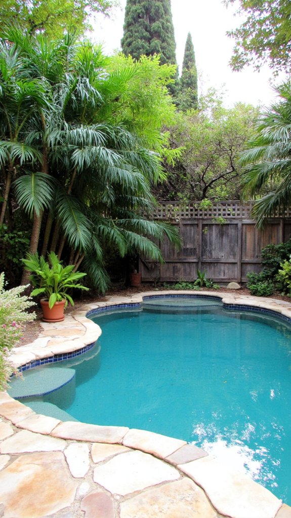 22 Dreamy Backyard Pool Landscaping Ideas For A Resort Feel private serene backyard oasis