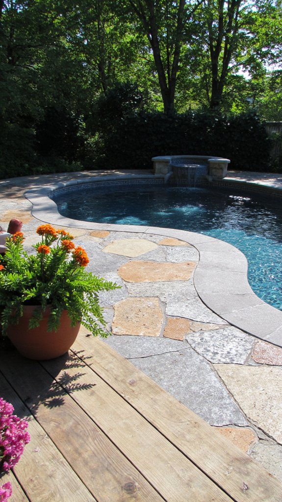 19 Functional Pool Coping Ideas With Designer Appeal recycled materials enhance design