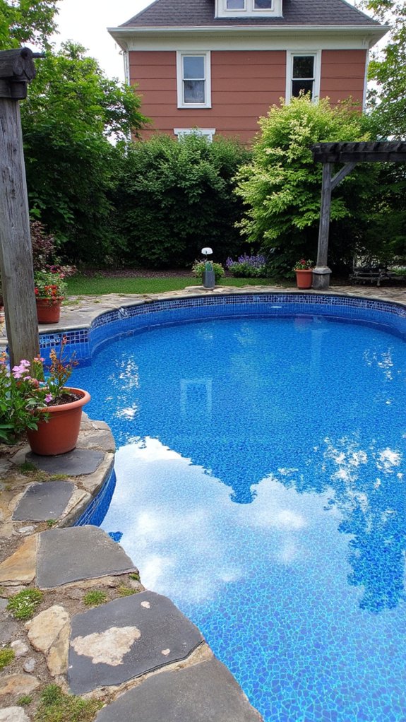 21 Classic Pool Tile Ideas Suited To Any Home Style reflective pool tile elegance