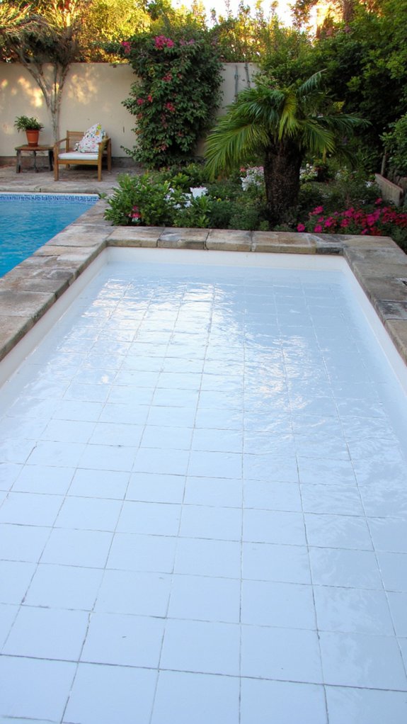 19 Beautiful White Pool Tile Ideas For A Fresh Clean Look regular maintenance for cleanliness