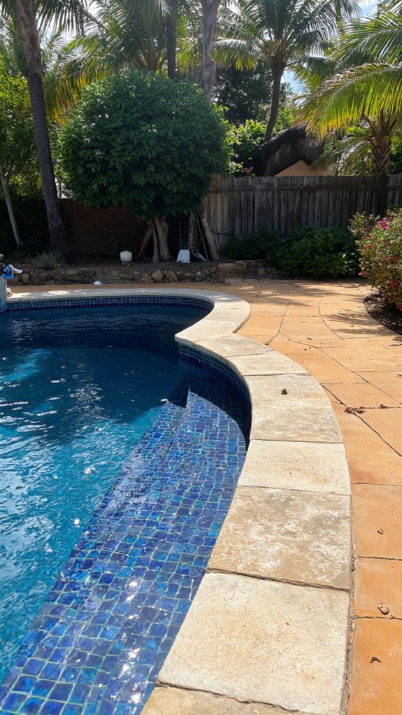 24 Stylish Pool Tile And Coping Ideas That Flow Naturally regular maintenance keeps tiles