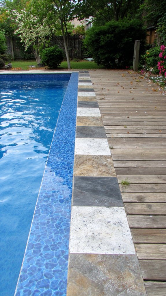 23 Thoughtful Pool Step Tile Ideas That Balance Safety And Style regular pool tile maintenance