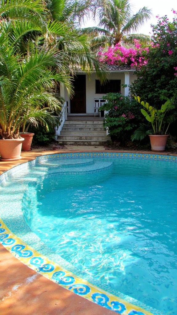 22 Tropical Pool Tile Ideas That Bring Vacation Energy Home regular tile cleaning routine