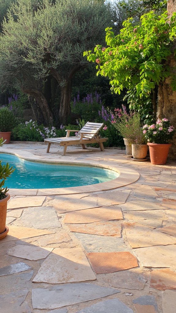 19 Mediterranean Pool Tile Ideas For A Sun Washed Look rustic charm in tiles