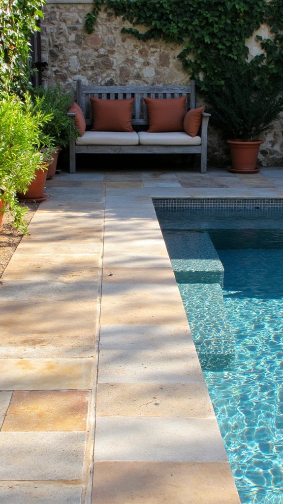 23 Modern Pool Tile Ideas For A Sleek Contemporary Feel rustic charm with natural stone