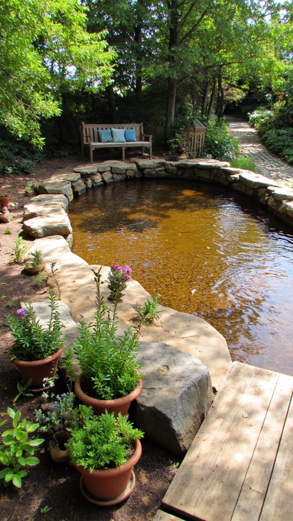 22 Inspiring Pool Color Ideas That Shift The Entire Mood rustic earthy brown tranquility