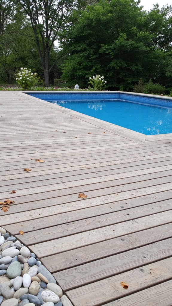 20 Smart Backyard Pool Layout Ideas That Just Work safe durable pool decking