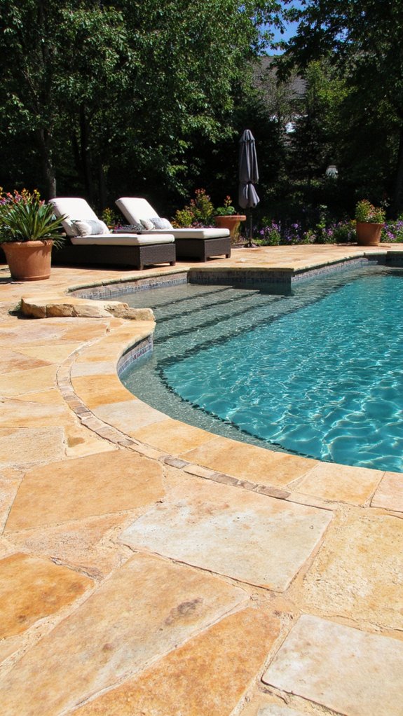 24 Stylish Pool Tile And Coping Ideas That Flow Naturally safe stylish non slip surfaces