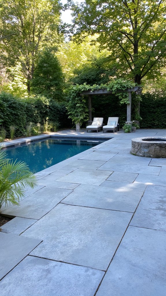 24 Gorgeous Pool Tile Inspiration Worth Saving Right Now seamless large format tile aesthetics