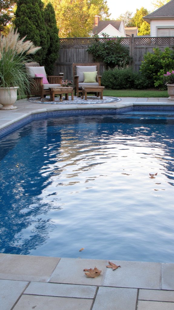 21 Polished Inground Pool Tile Ideas With A Finished Feel seamless large format tiles