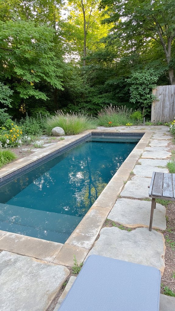 22 Calming Minimalist Backyard Pool Ideas For A Peaceful Vibe seamless pool landscape integration