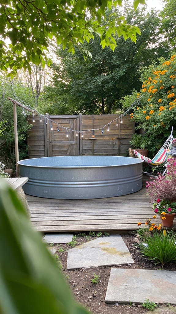 21 Budget Friendly Stock Tank Pool Ideas That Surprise seasonal stock tank decor