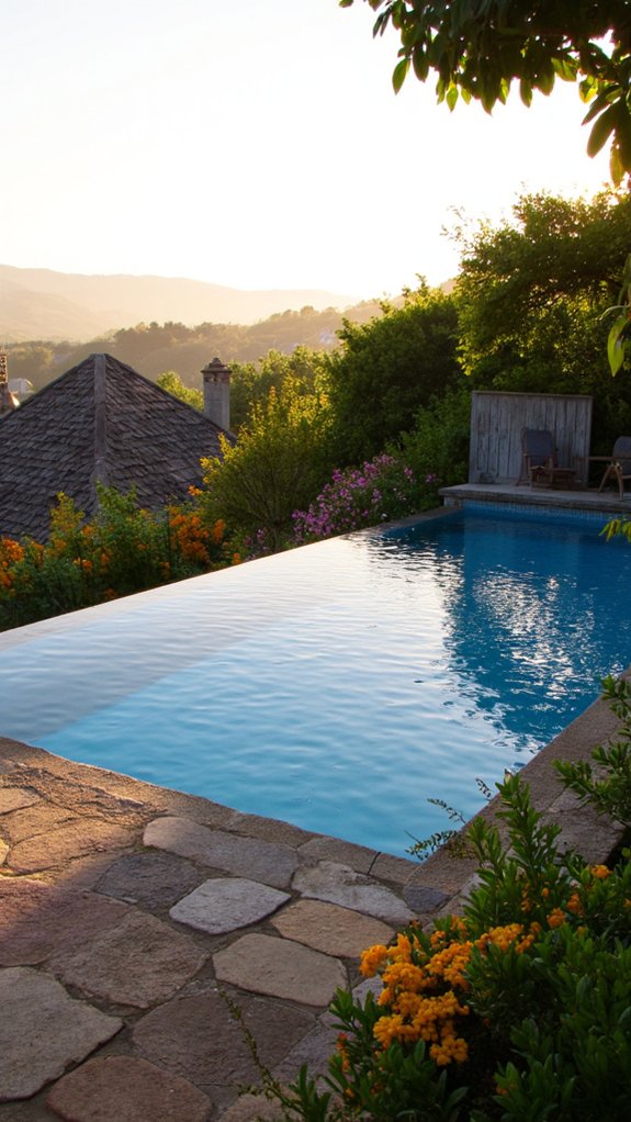 25 Breathtaking Infinity Pool Backyard Ideas For A Wow Factor serene backyard infinity pool