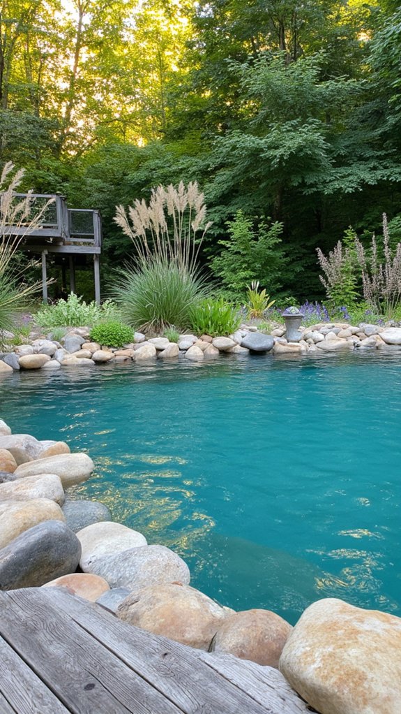 21 Stunning Modern Backyard Pool Ideas To Elevate Your Outdoor Space serene lagoon style backyard retreat