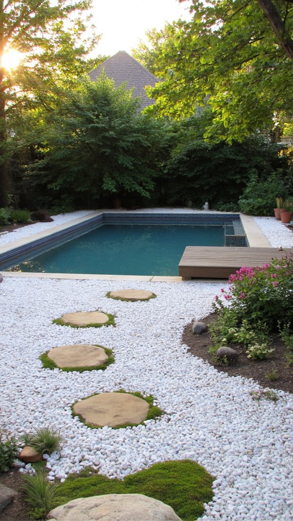 19 Beautiful White Pool Tile Ideas For A Fresh Clean Look serene natural poolside retreat