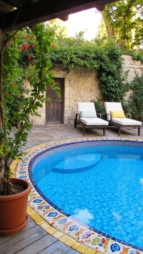 19 Mediterranean Pool Tile Ideas For A Sun Washed Look serene outdoor oasis tiles