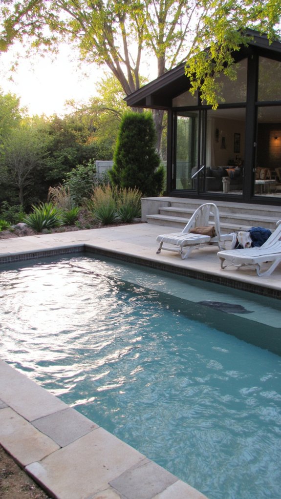 21 Polished Inground Pool Tile Ideas With A Finished Feel sleek modern pool design