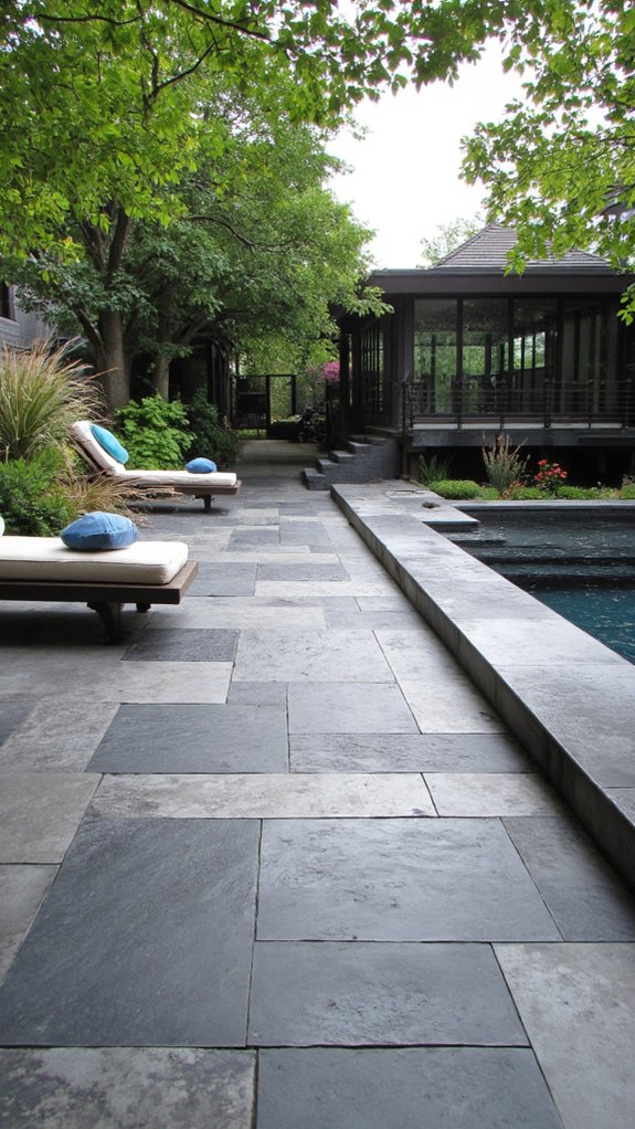 23 Modern Pool Tile Ideas For A Sleek Contemporary Feel sleek neutral large format tiles