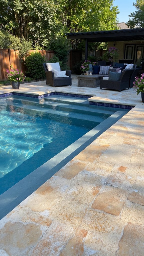 24 Stylish Pool Tile And Coping Ideas That Flow Naturally smooth vs textured pool tiles